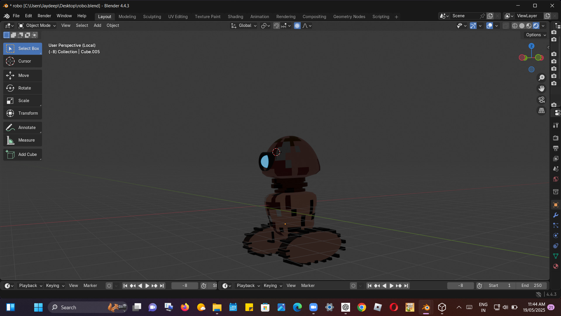 STYLISHED AND DETAILED SCI FY SPACE R0BOT ANIMATED GAME READY Low-poly 3D model_7