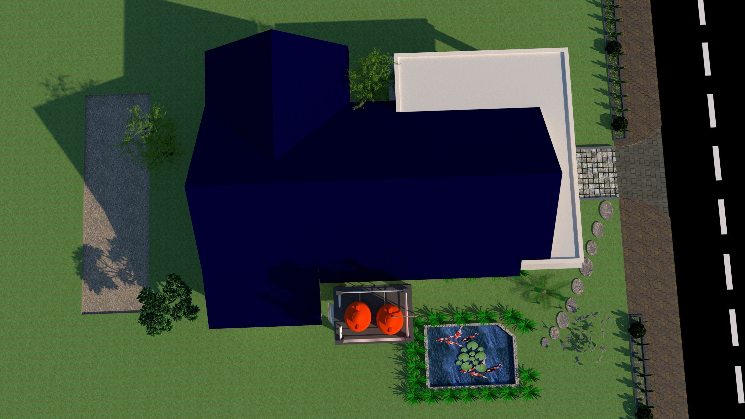 House Design 11x18m 1 Floor 3D model_5