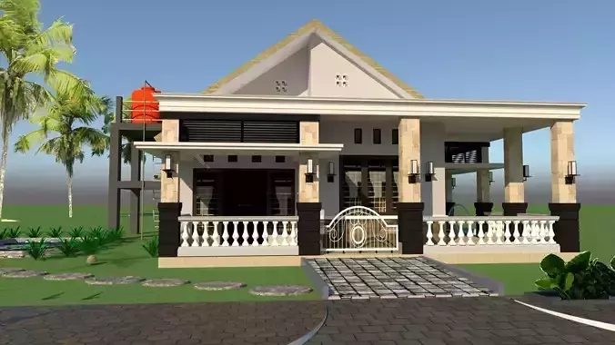 House Design 11x18m 1 Floor