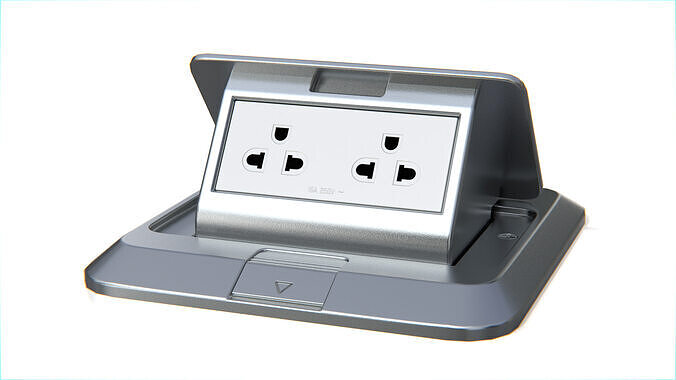 Pop-up Power Outlet Low-poly 3D model