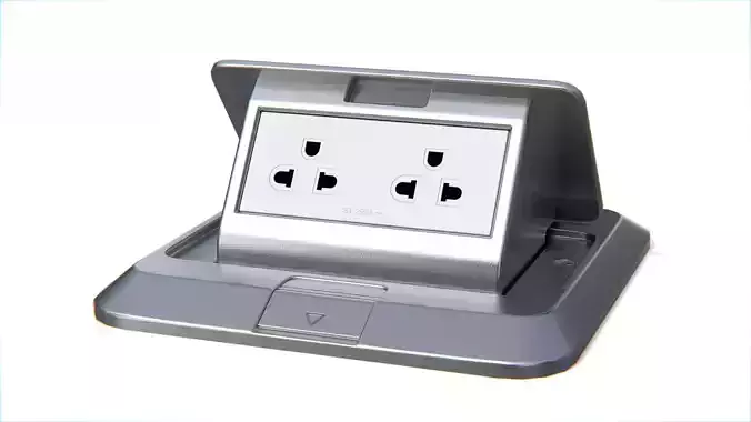 Pop-up Power Outlet Low-poly 3D model