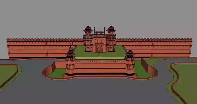 Indian Red Fort Detailed