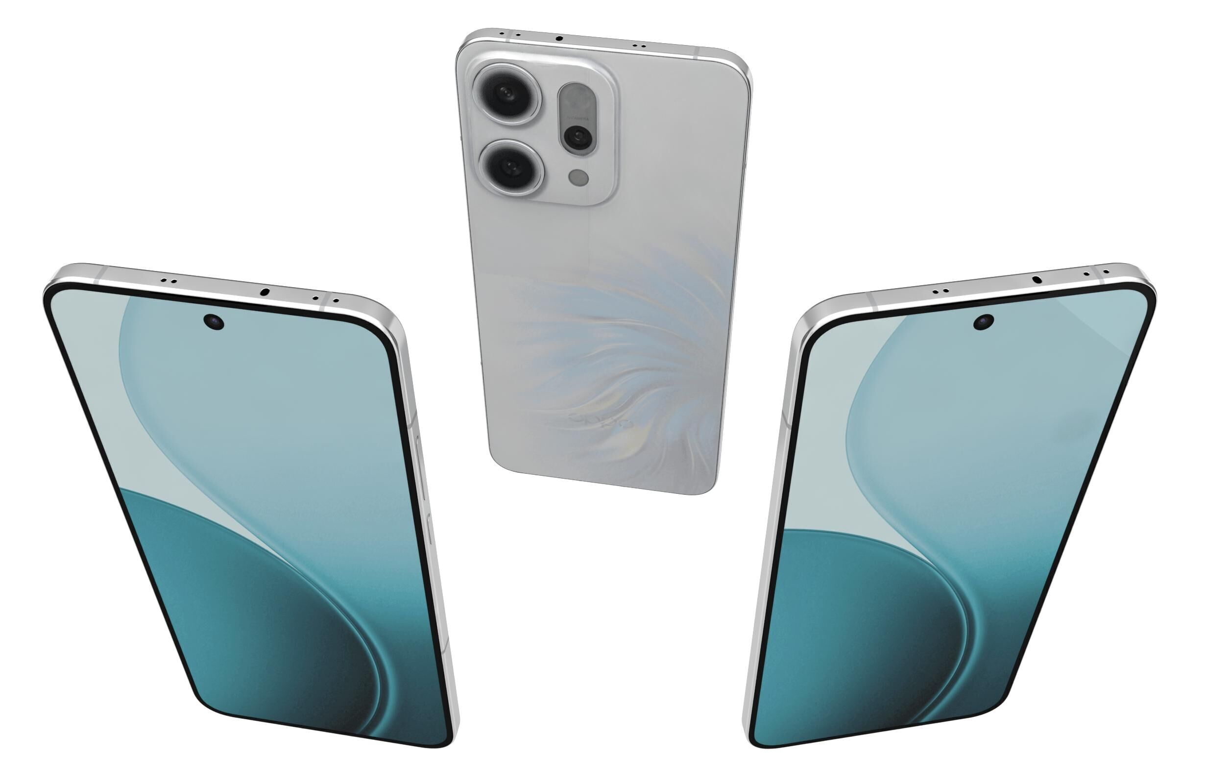 OPPO Reno14 Pro White 3D model_1