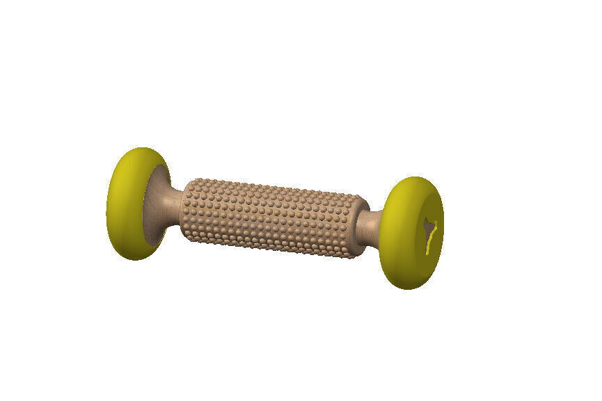 Foot and Back Roller Massagers SolidWorks model 3D print model_1