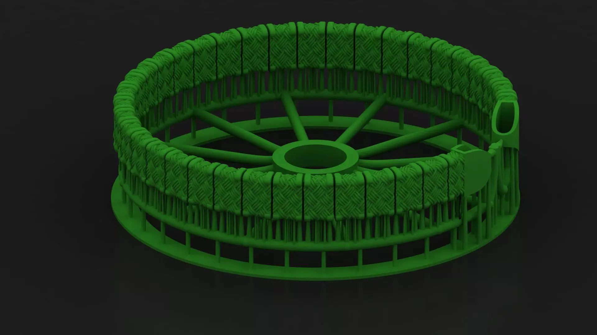 11mm Spiral Premium 3D Bracelet Design with Intricate Texture  3D print model_0