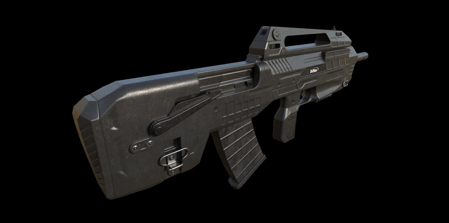 Tristar Compact Tactical Shotgun Low Poly Low-poly 3D model_8