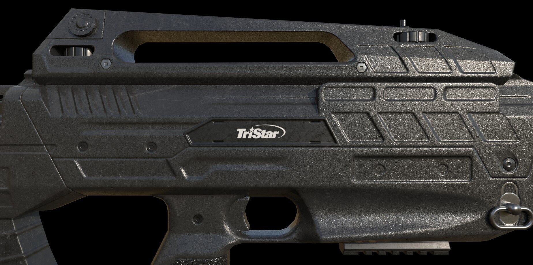 Tristar Compact Tactical Shotgun Low Poly Low-poly 3D model_1