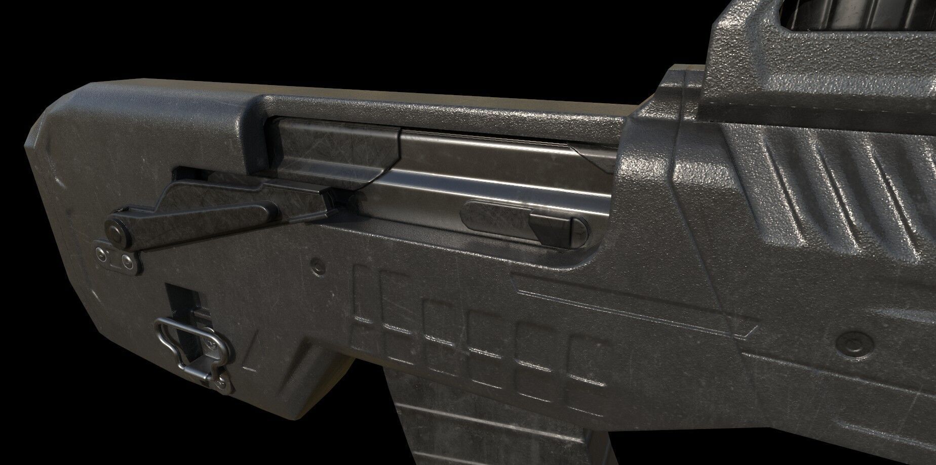 Tristar Compact Tactical Shotgun Low Poly Low-poly 3D model_2