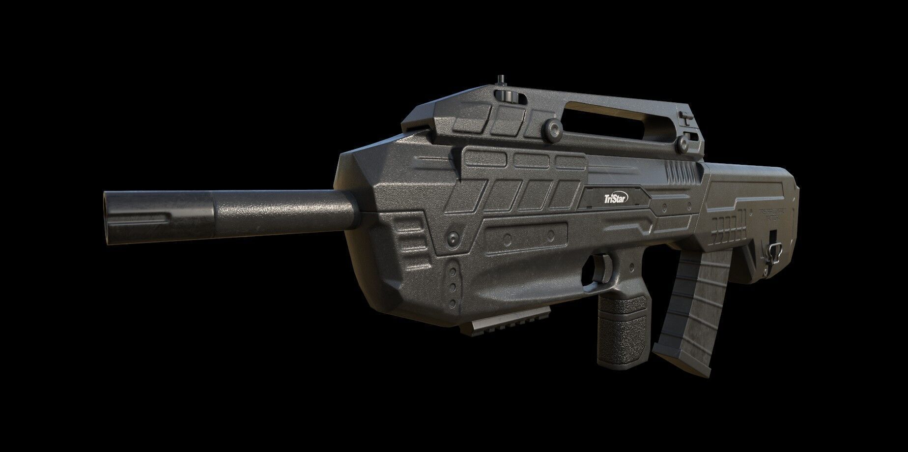 Tristar Compact Tactical Shotgun Low Poly Low-poly 3D model_7