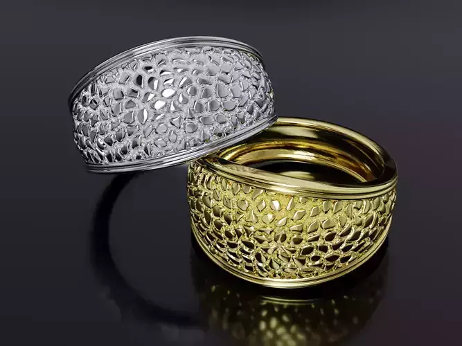 Cobblestone Style Ring 3D print model