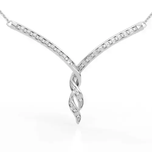 Mesmerizing Twisted Y Shape Pendant Necklace