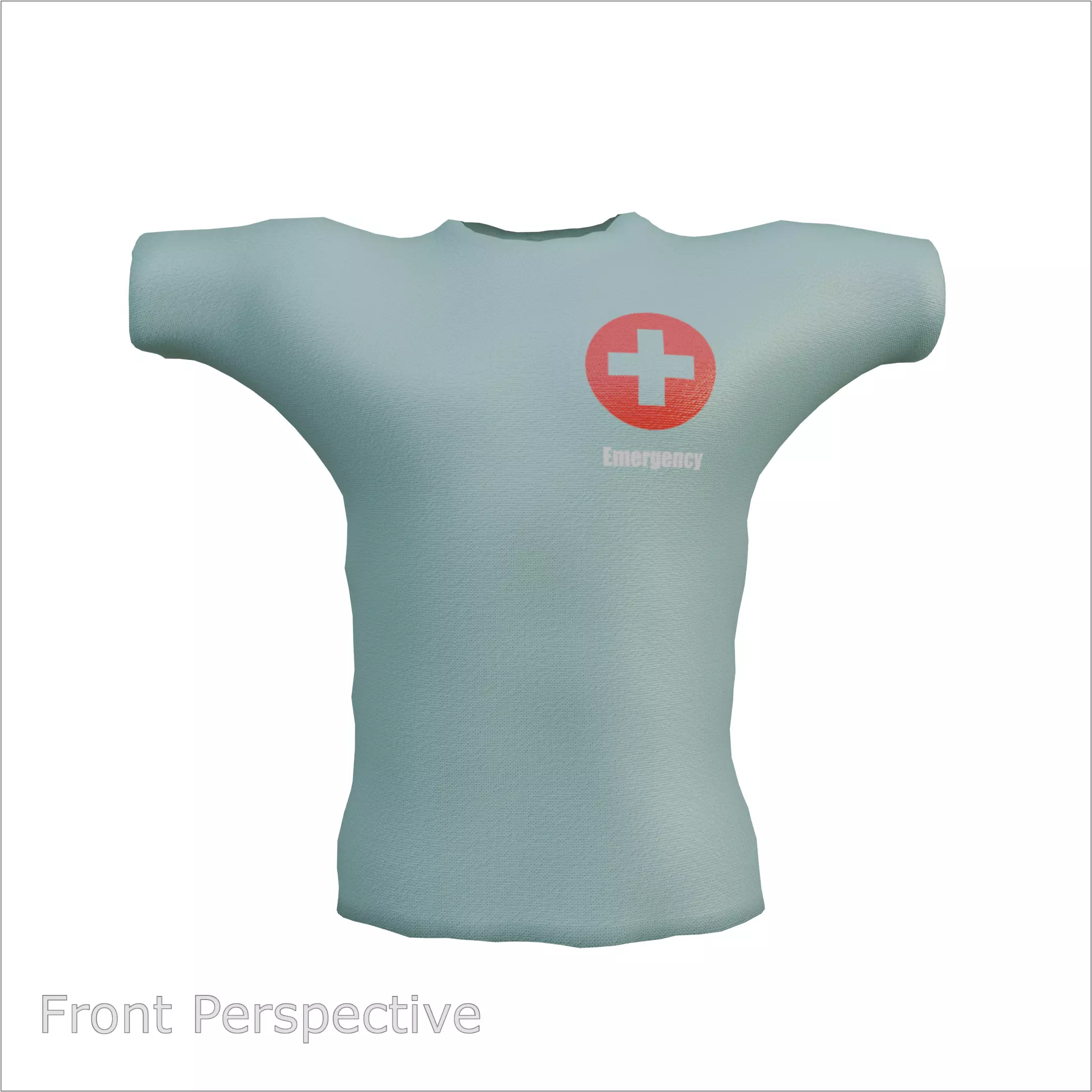 T-Pose Emergency T-shirt PBR 3D model