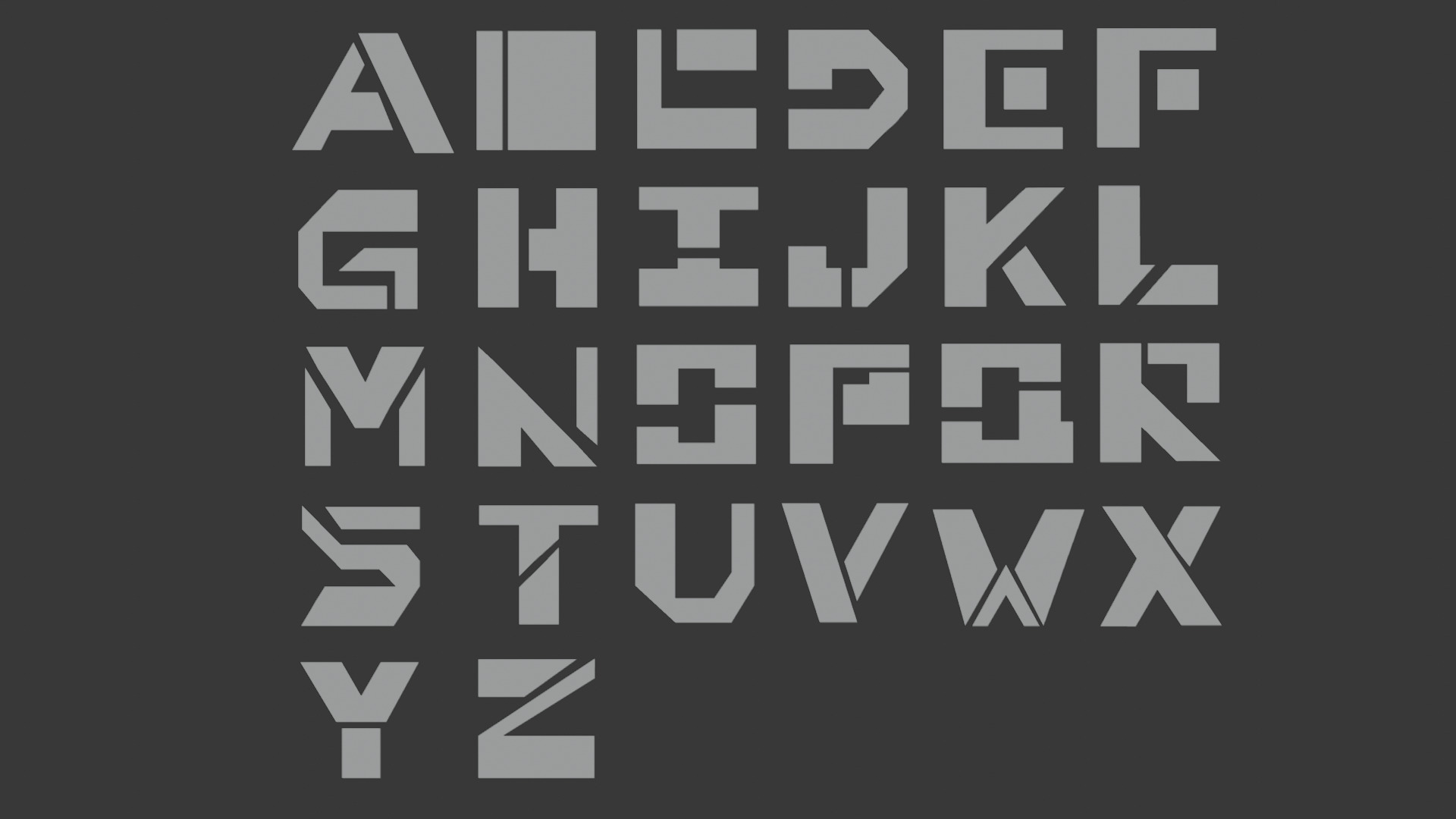 Cyberpunk 3D Alphabet Vol 01 Neon Only Low-poly 3D model_2