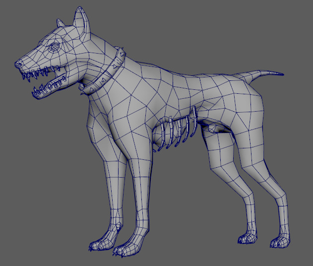 Doomsday Zombie Dog Low-poly 3D model_4