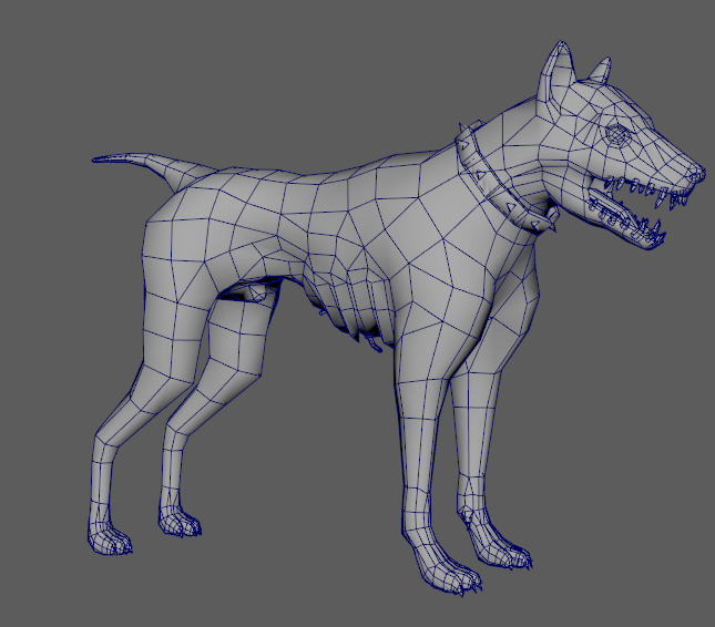 Doomsday Zombie Dog Low-poly 3D model_3