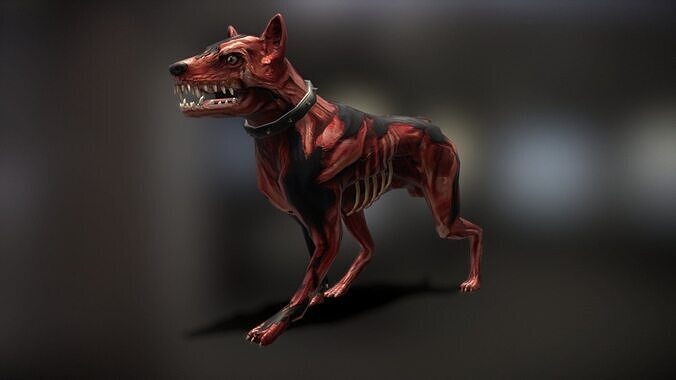 Doomsday Zombie Dog Low-poly 3D model