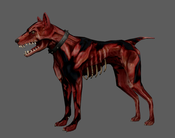 Doomsday Zombie Dog Low-poly 3D model_2