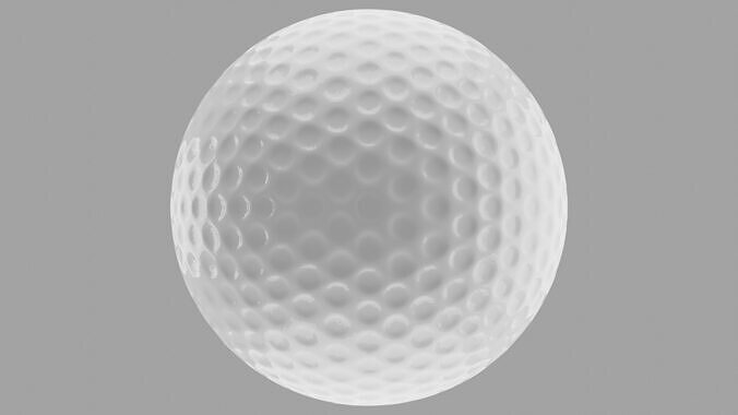 Realistic 3D Golf Ball Model for Blender Free low-poly 3D model