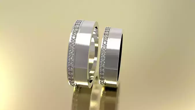 wedding couple ring  cr0001 3D print model