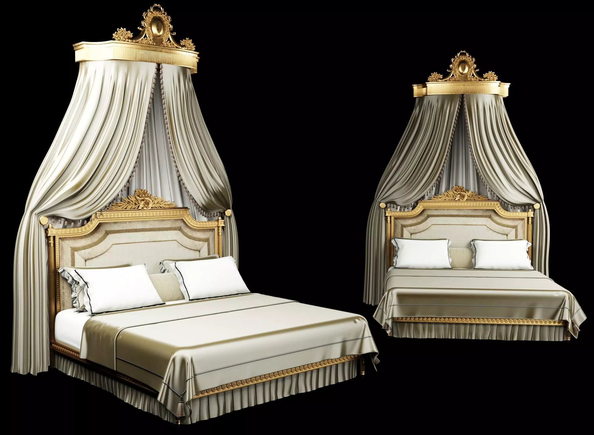 LOUIS XVI BED 3D model