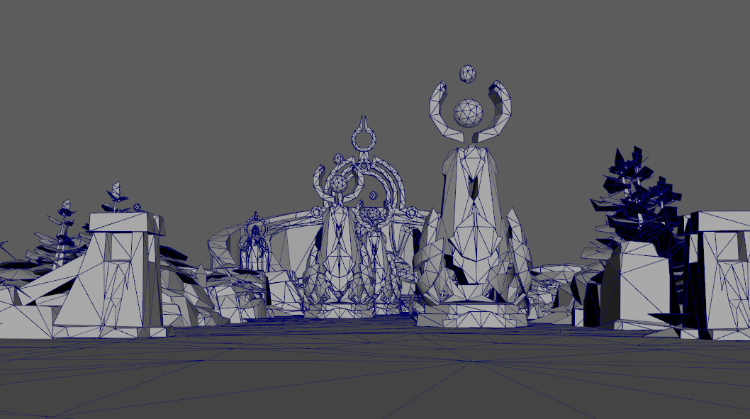 Summoner Canyon League of Legends King of Glory Map Low-poly 3D model_5