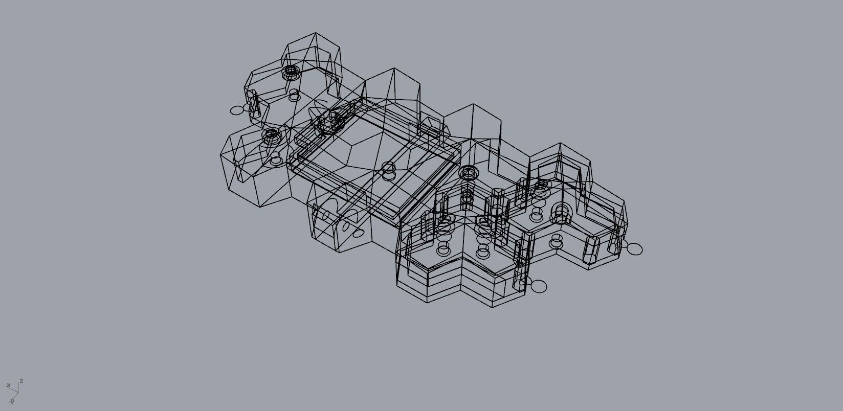 Armored Cube Illusioned Double row Bracelet 3D print model_18