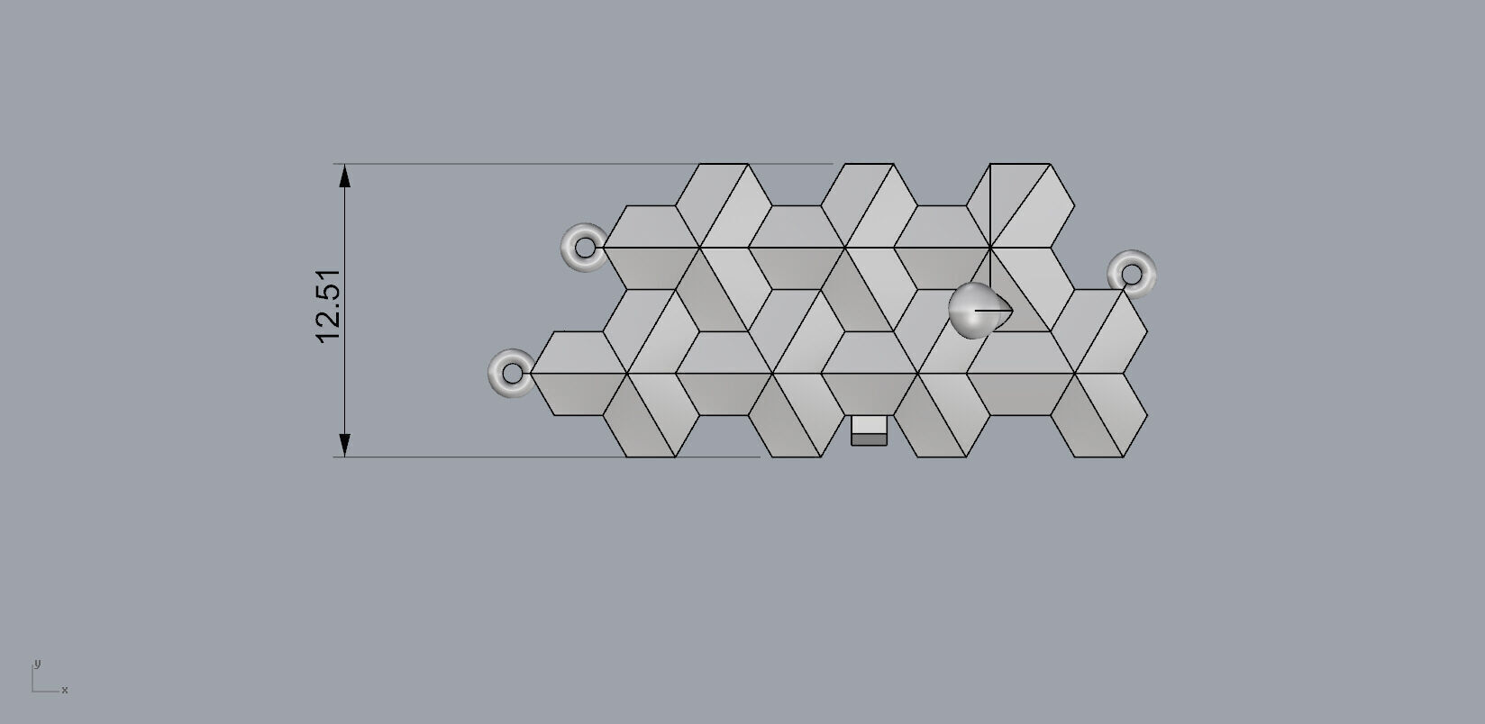 Armored Cube Illusioned Double row Bracelet 3D print model_12