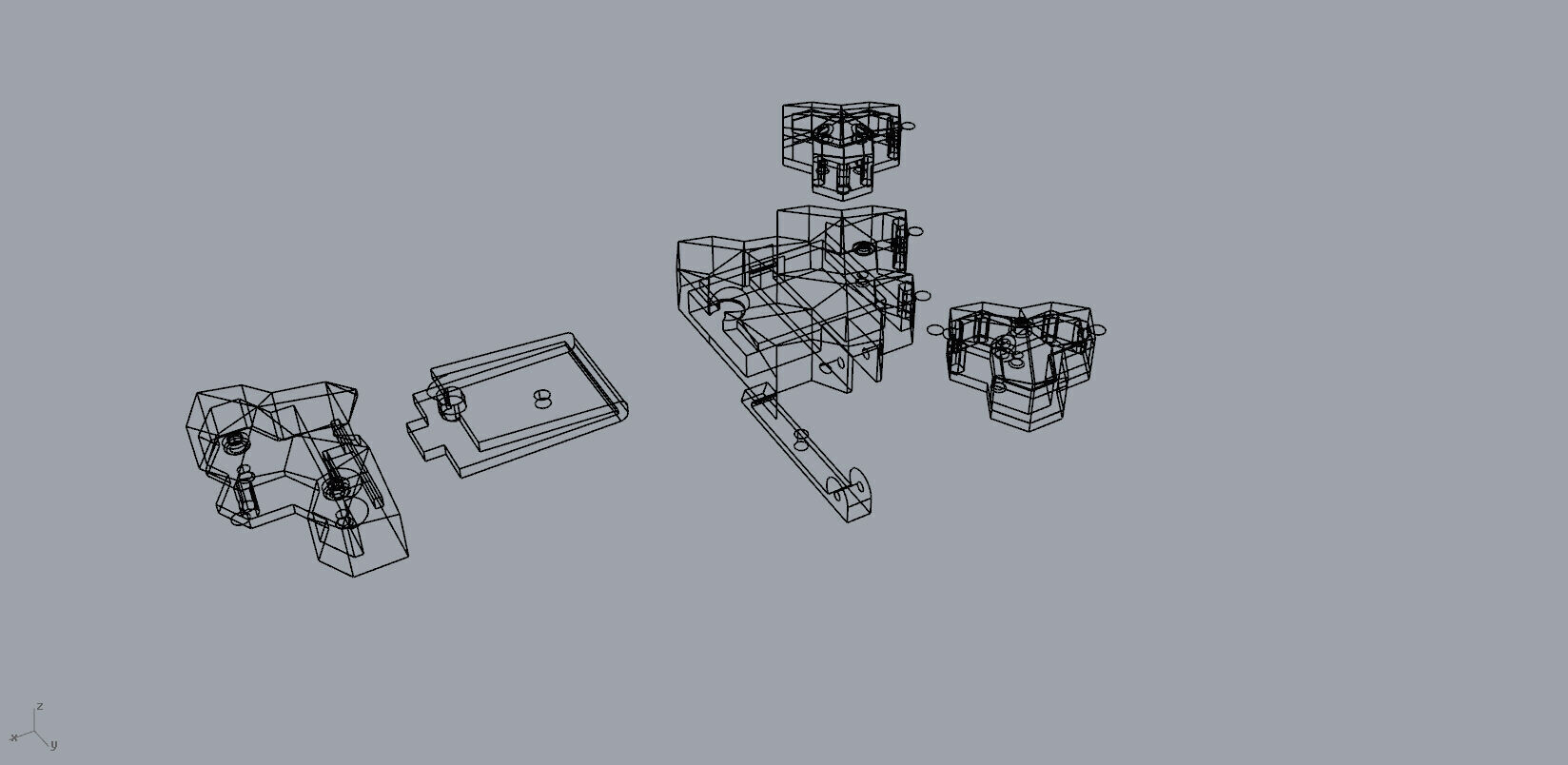 Armored Cube Illusioned Double row Bracelet 3D print model_17