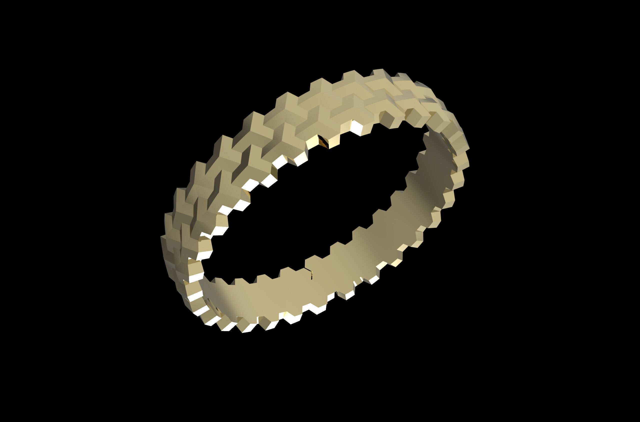 Armored Cube Illusioned Double row Bracelet 3D print model_5