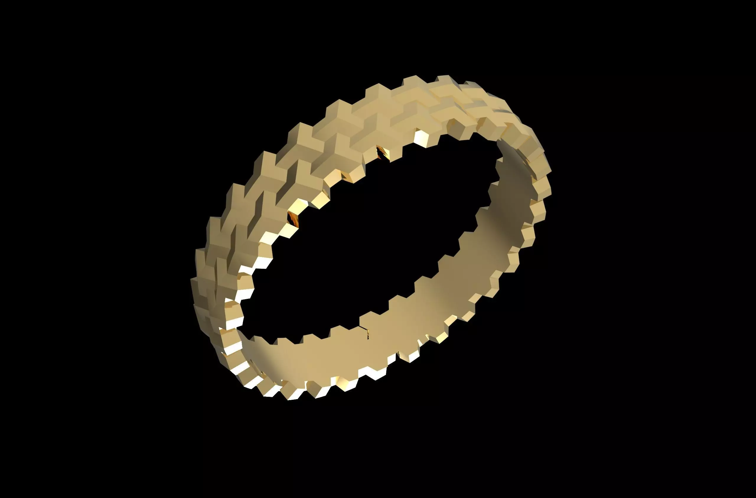 Armored Cube Illusioned Double row Bracelet 3D print model_0