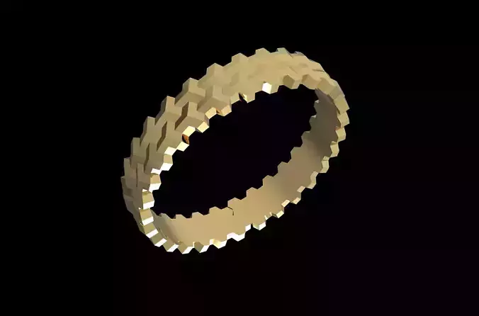 Armored Cube Illusioned Double row Bracelet 3D print model