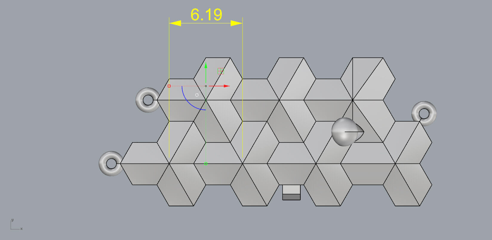 Armored Cube Illusioned Double row Bracelet 3D print model_11