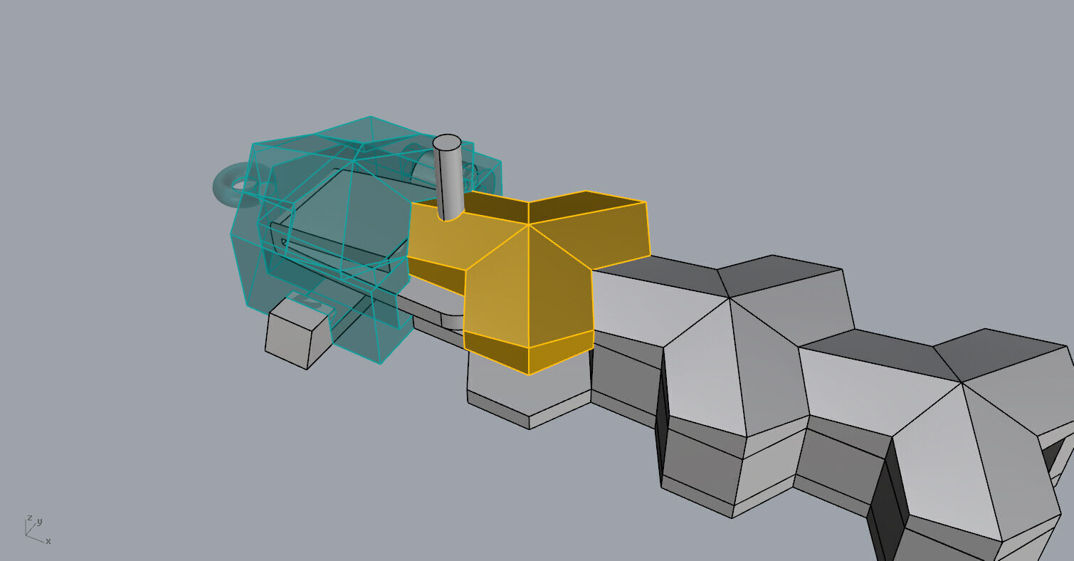 Armored Cube Illusioned Single row Bracelet 3D print model_20