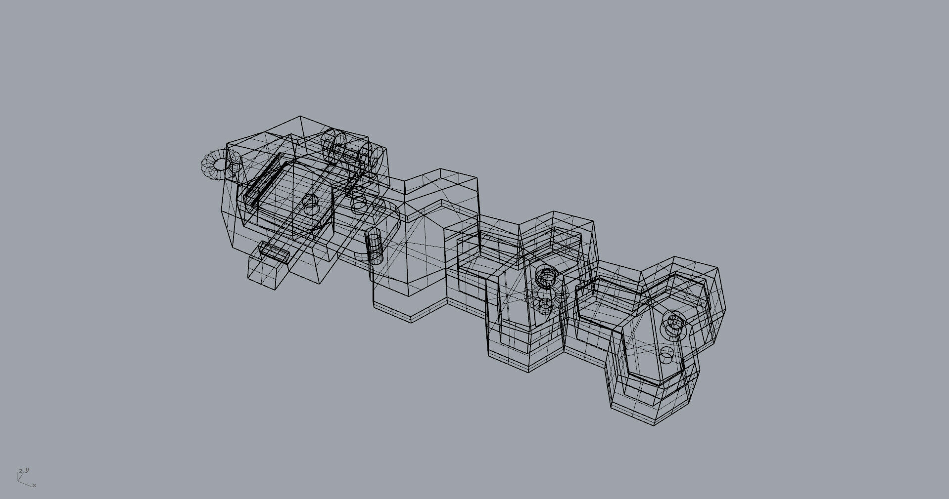 Armored Cube Illusioned Single row Bracelet 3D print model_21