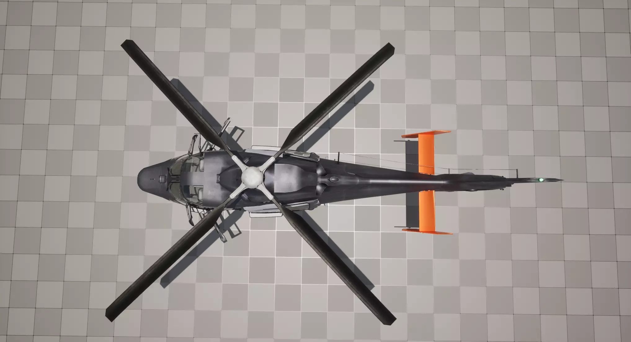 Rigged AS365 Daulphin Low-poly 3D model_36