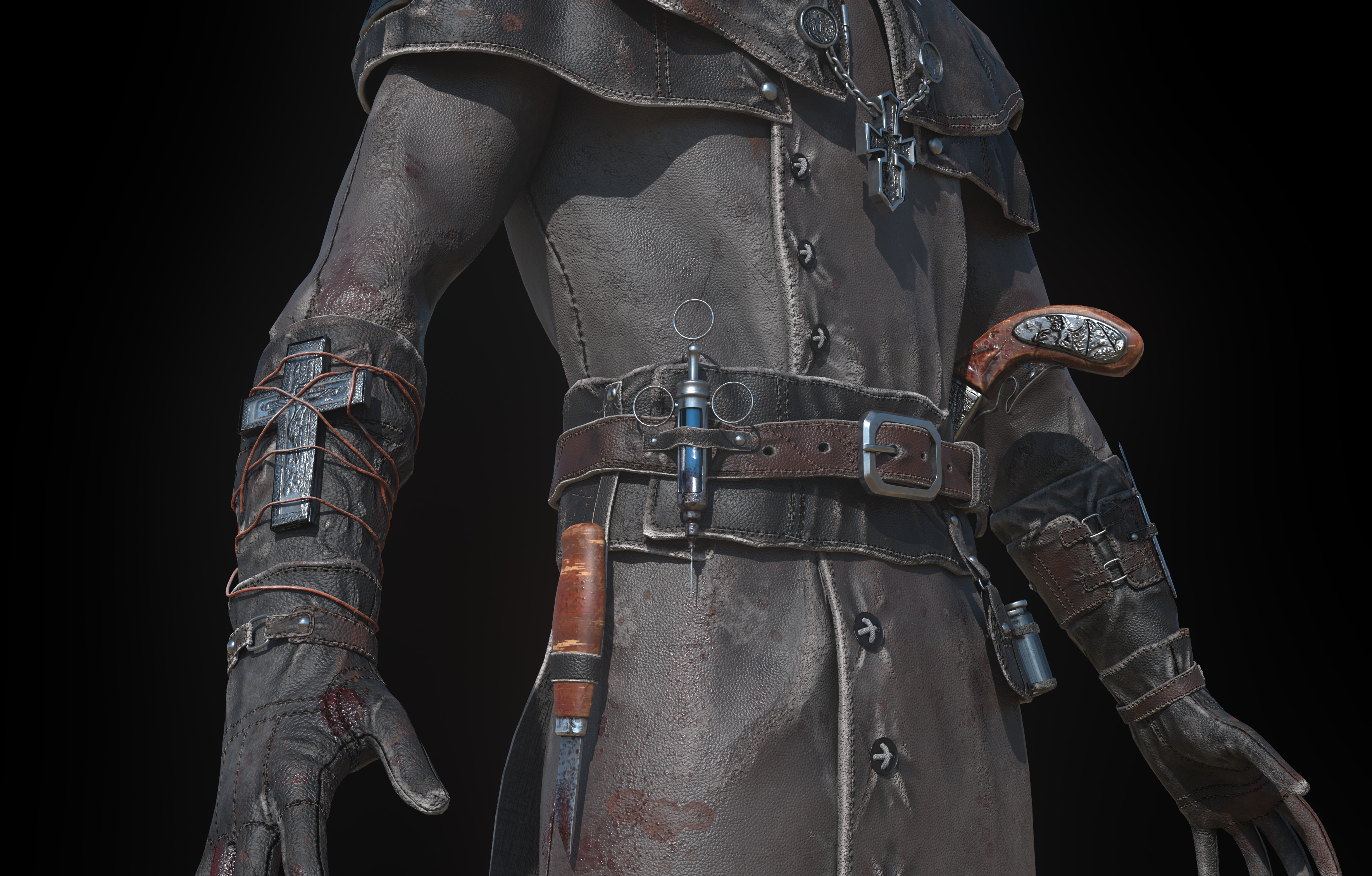 Plague Doctor Low-poly 3D model_6