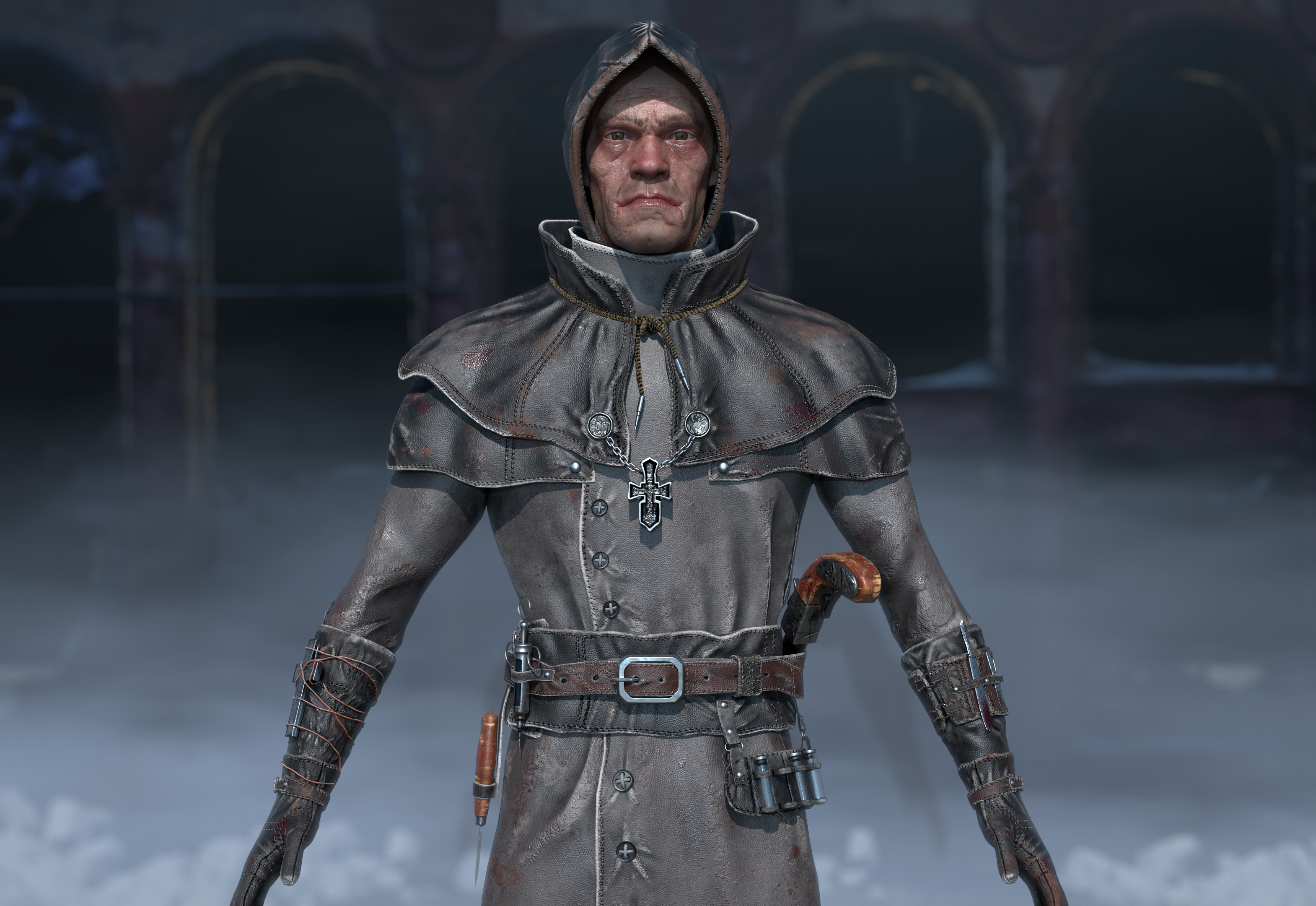 Plague Doctor Low-poly 3D model_8