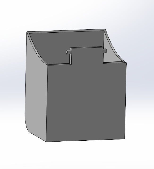 AnycubicKobraS1CompatibleOutletBracketAndBinPoopChute 3D print model_3