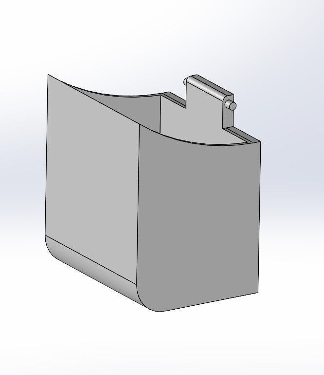 AnycubicKobraS1CompatibleOutletBracketAndBinPoopChute 3D print model_2