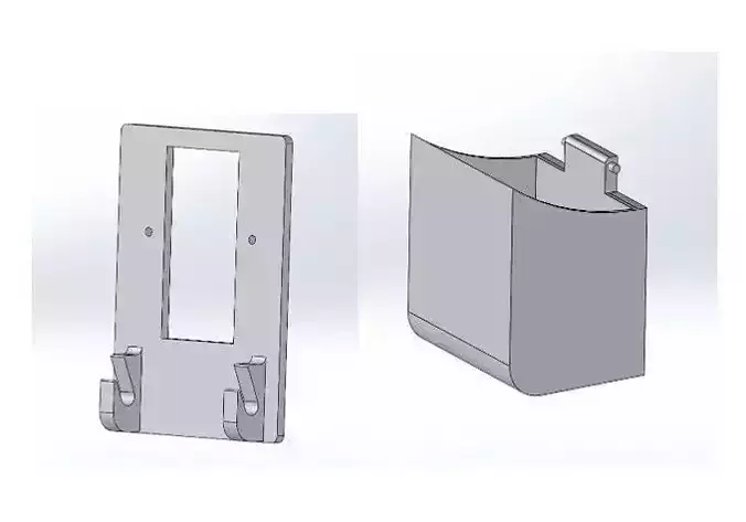 AnycubicKobraS1CompatibleOutletBracketAndBinPoopChute