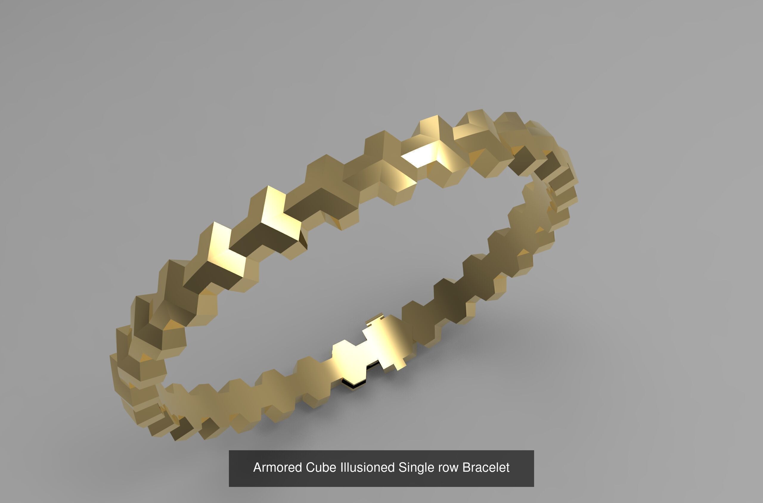 Armored Cube Illusioned  Bracelet collection _4