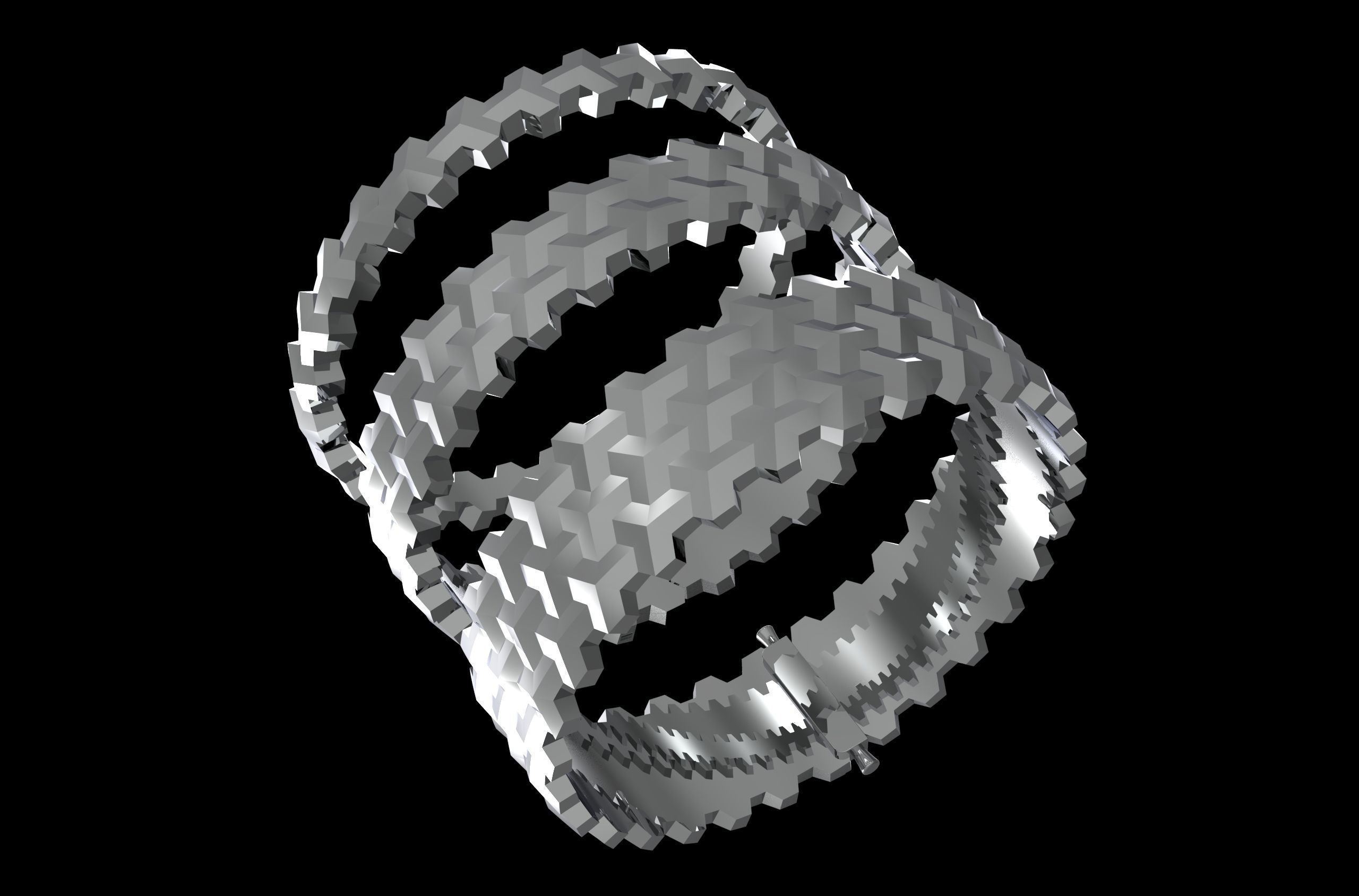 Armored Cube Illusioned  Bracelet collection _9