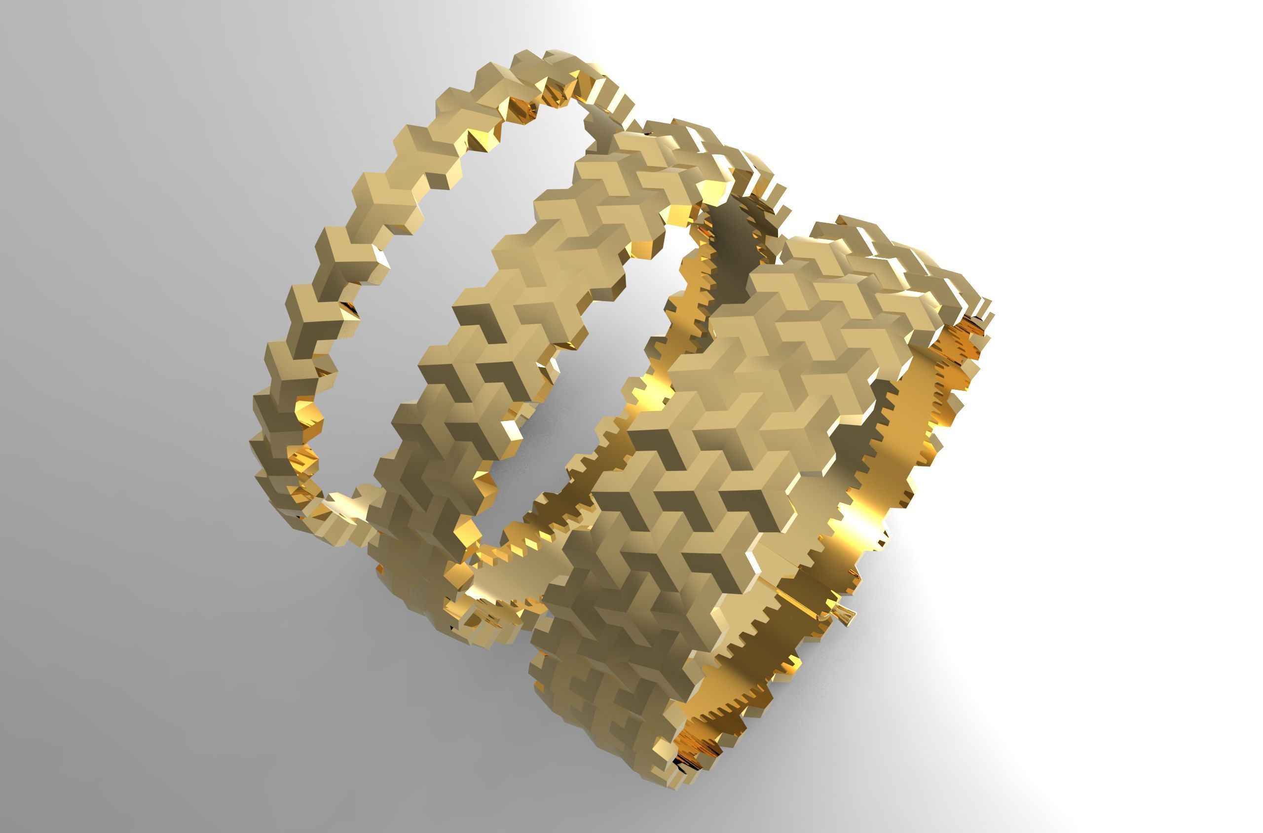 Armored Cube Illusioned  Bracelet collection _12