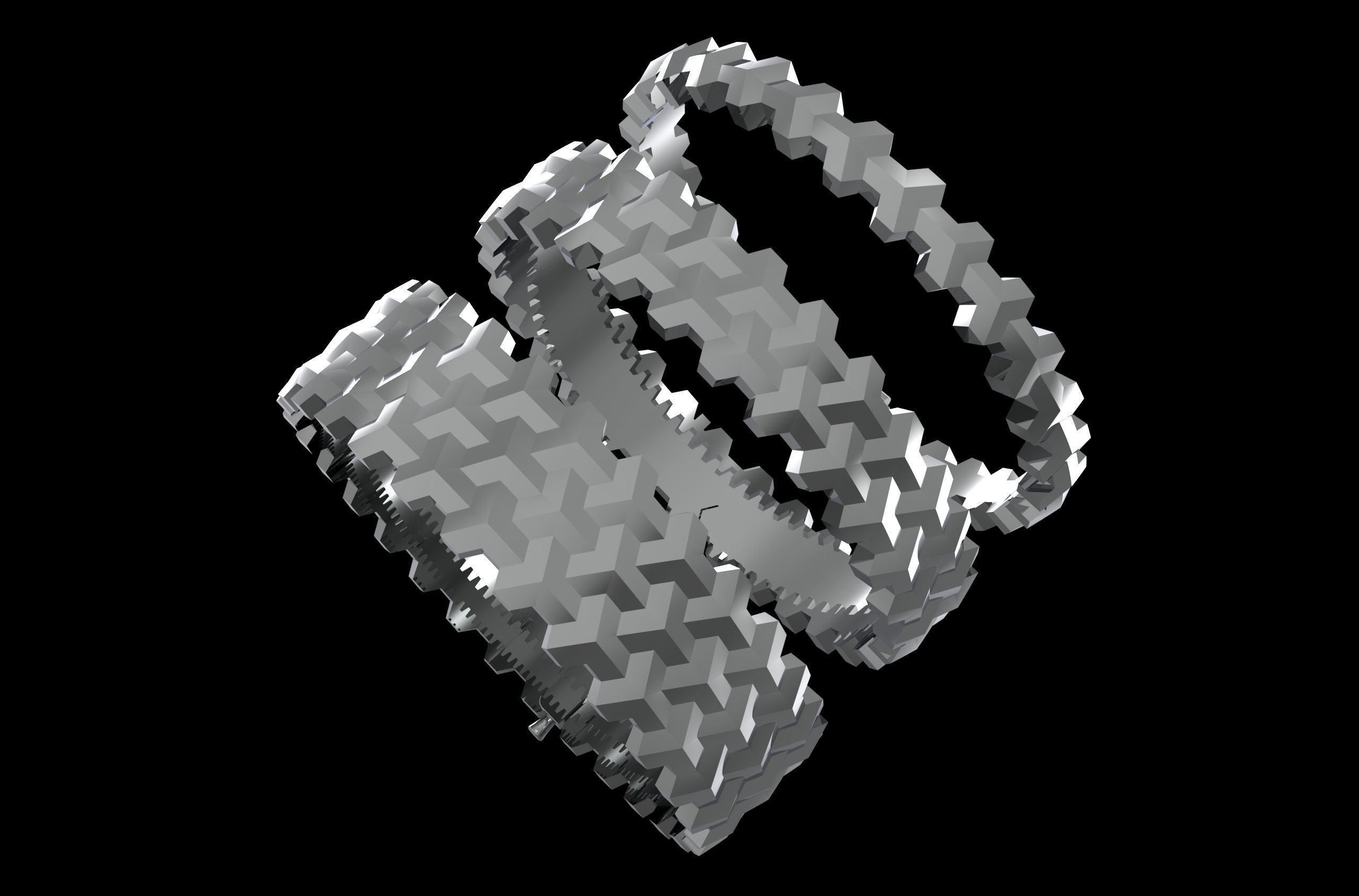 Armored Cube Illusioned  Bracelet collection _8