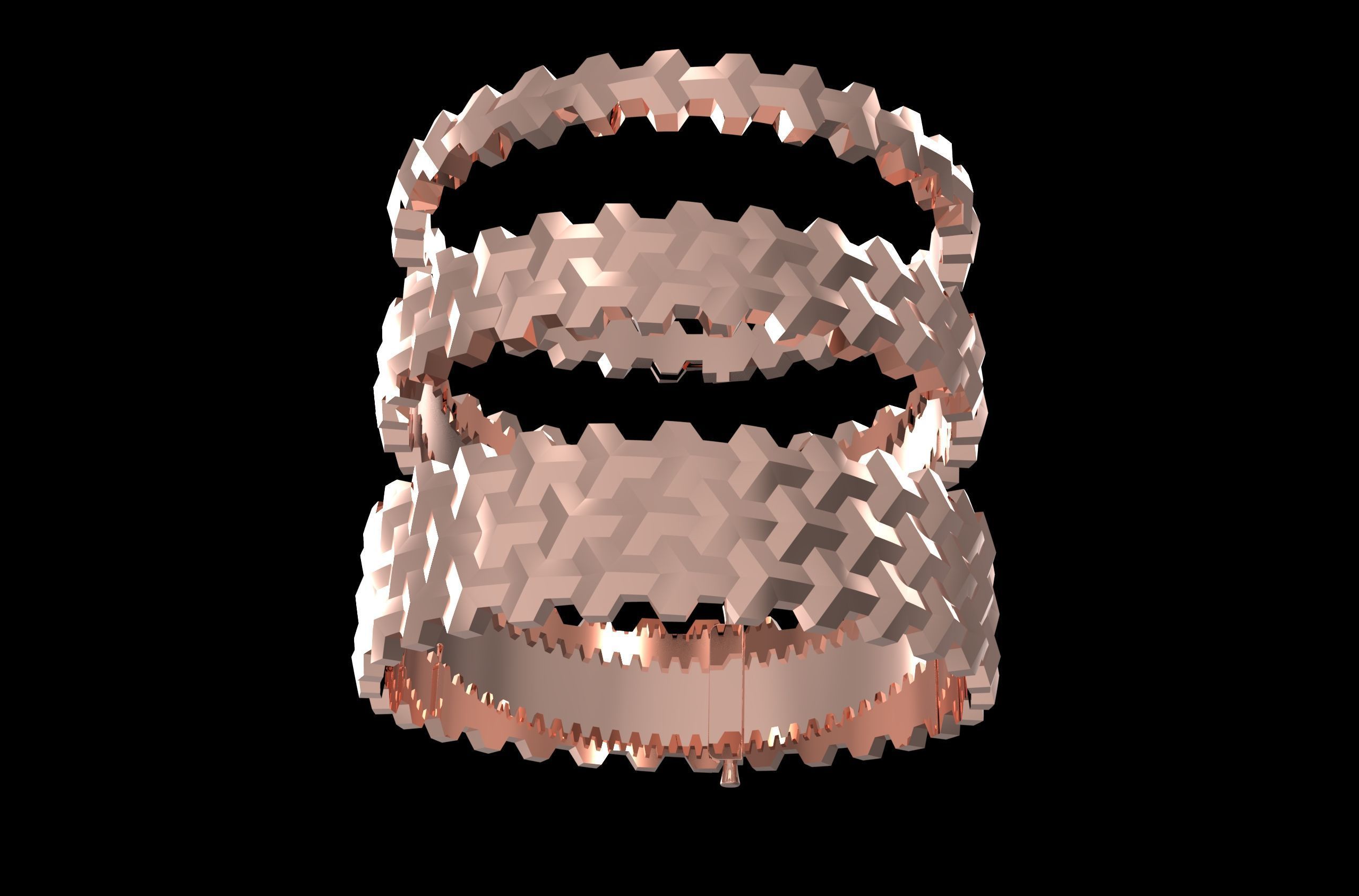 Armored Cube Illusioned  Bracelet collection _6