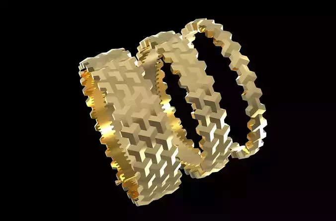 Armored Cube Illusioned  Bracelet collection 