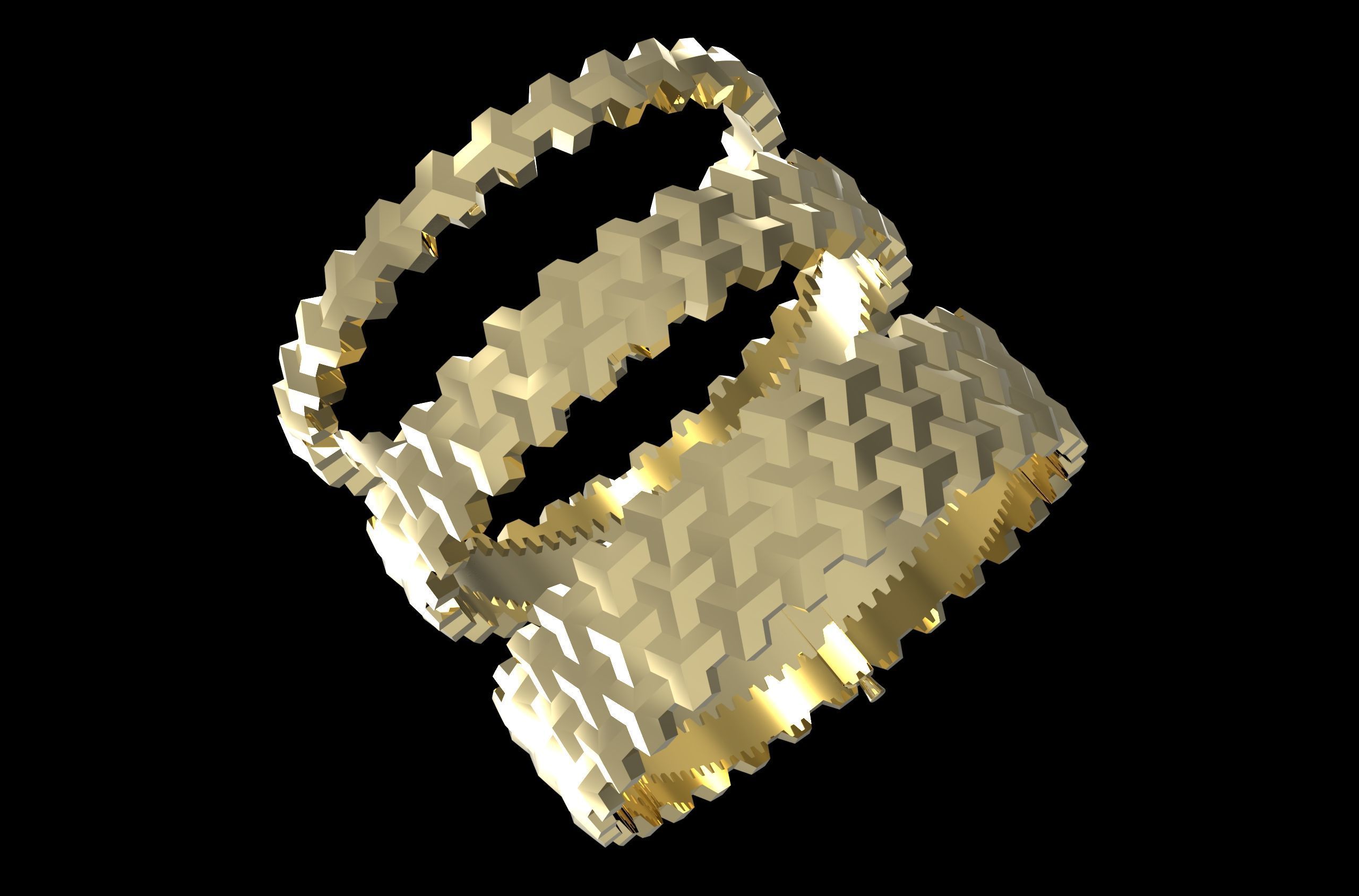 Armored Cube Illusioned  Bracelet collection _10