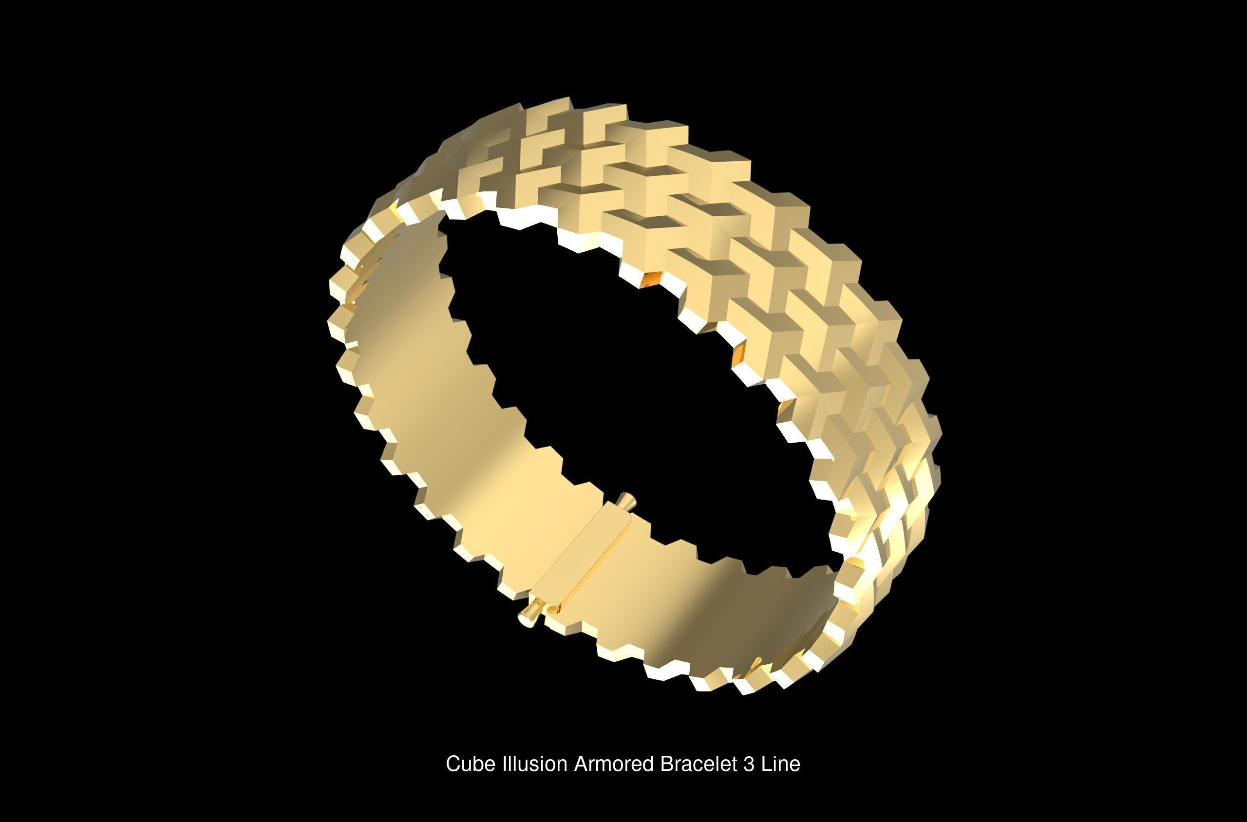 Armored Cube Illusioned  Bracelet collection _2