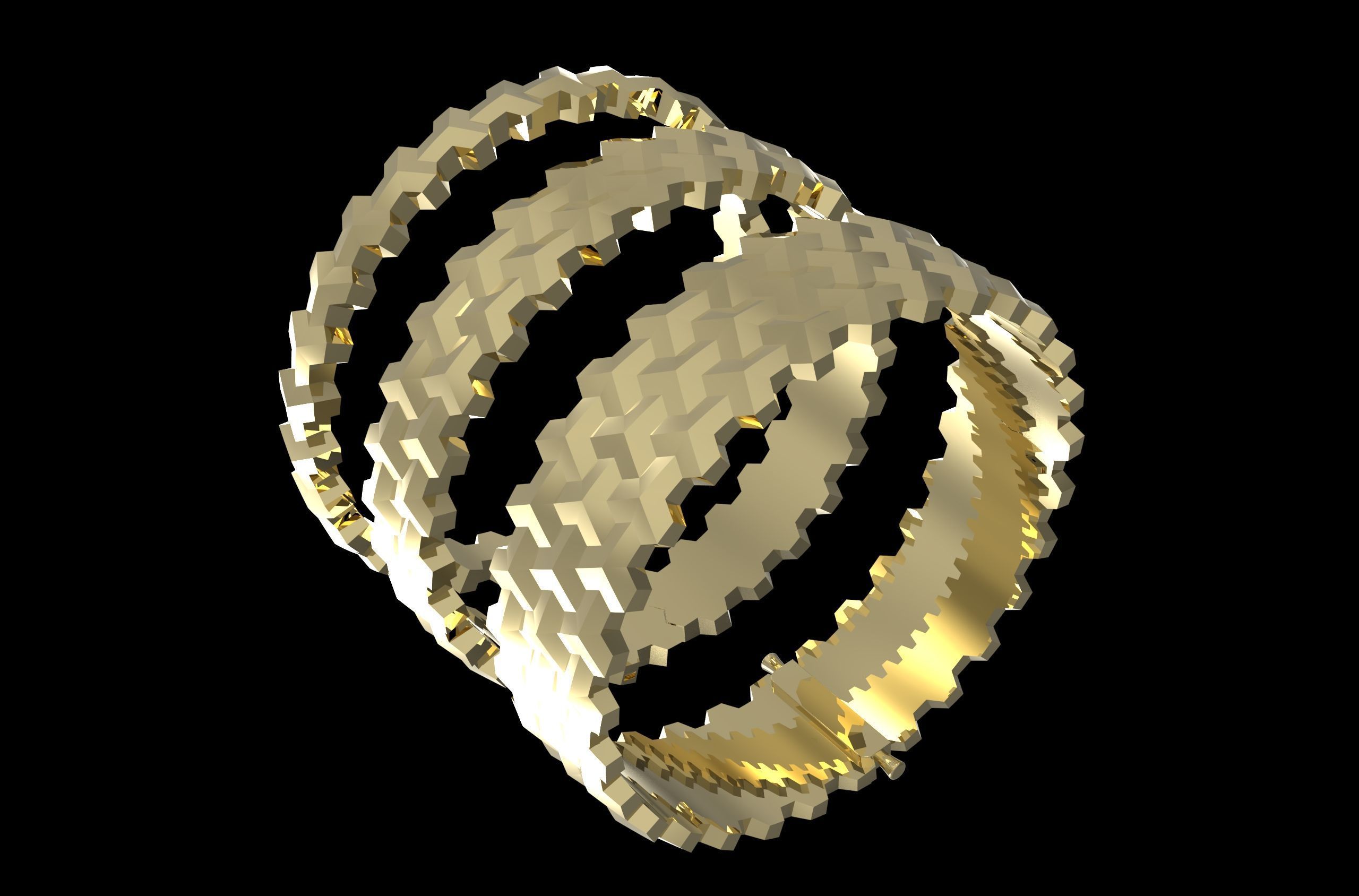 Armored Cube Illusioned  Bracelet collection _11