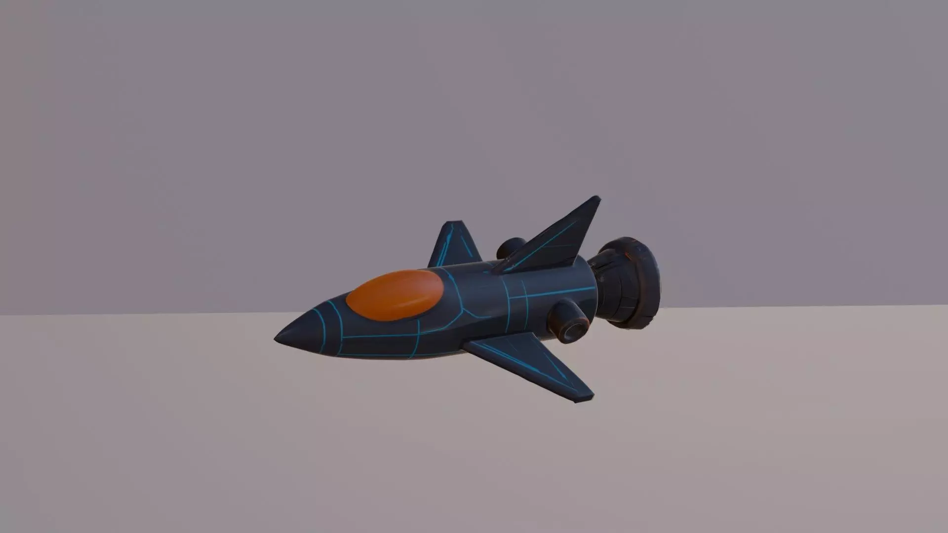 Black Wyvern A-10 Spaceship Free 3D model